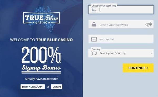 Sign Up to Trueblue
